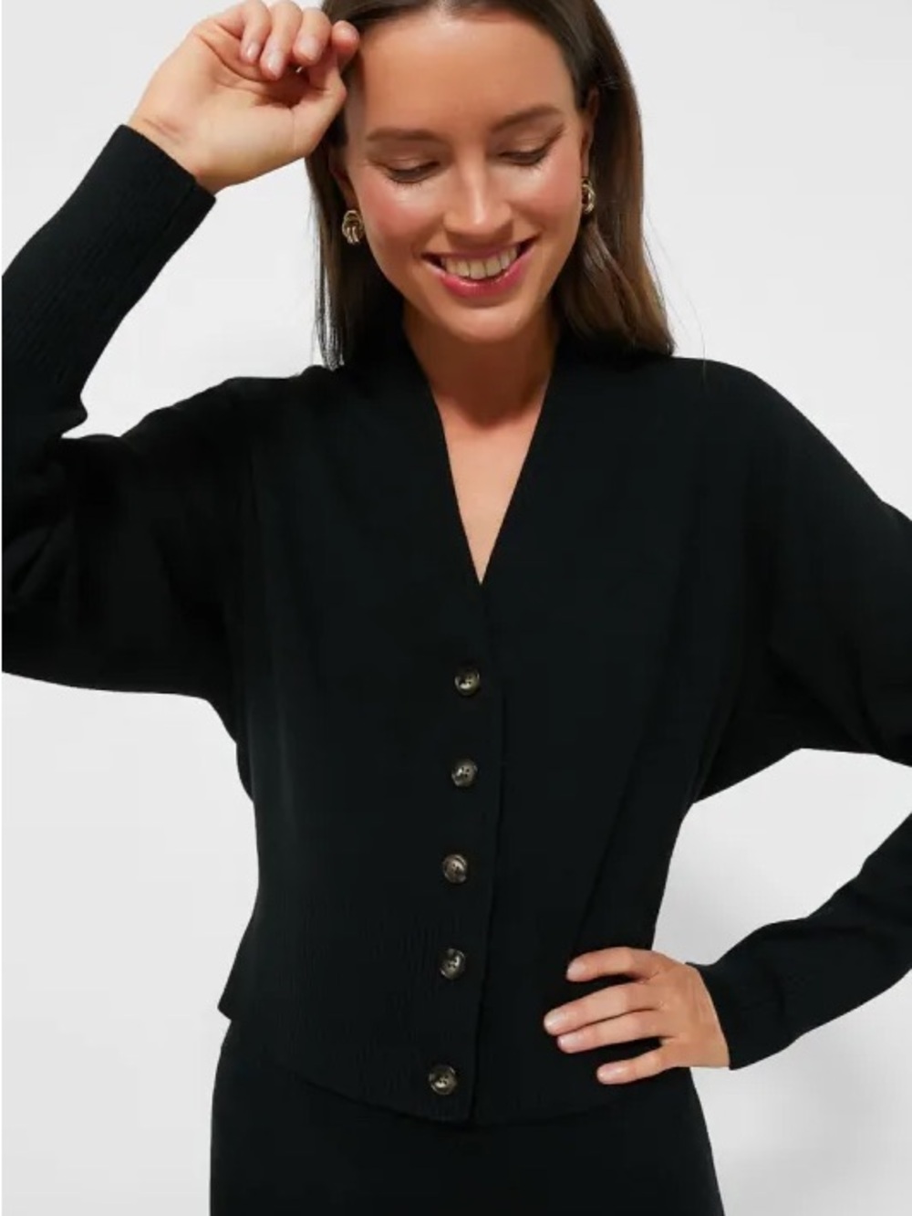 Tuckernuck Beverly Knit Cinched Cardigan - Black